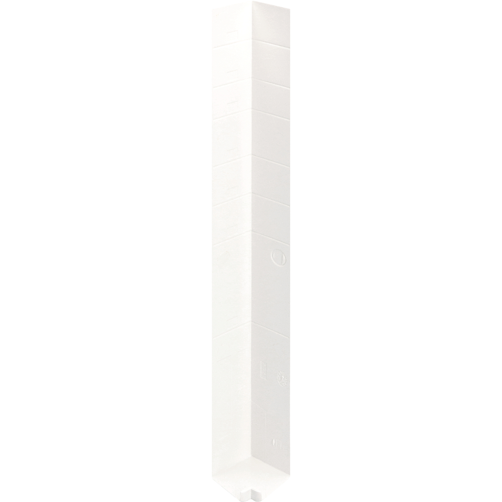 Uitwendig hoekstuk 300x35mm verkeerswit