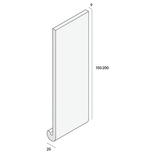 Dakrandpaneel afgerond